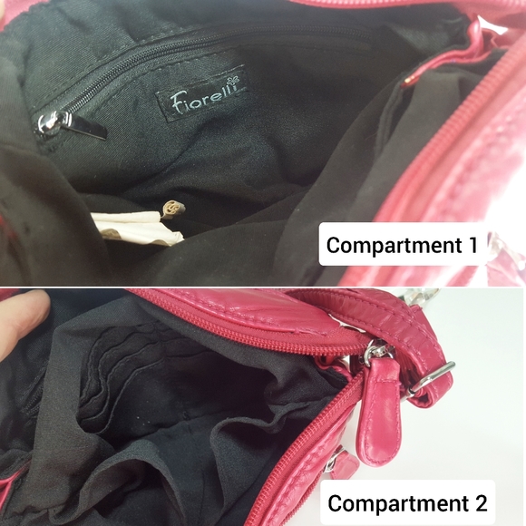 Fiorelli💗Raspberry Crossbody/Shoulder Bag|Multi Front Pockets|Adjustable Strap - Picture 8 of 10